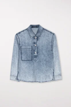 New LUISA CERANO Authentic-Denimhemd denim blue