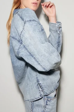 New LUISA CERANO Authentic-Denimhemd denim blue