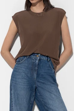 Sale LUISA CERANO Basic-Top Mit Rippdetail