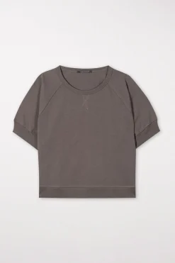 Sale LUISA CERANO Baumwoll-Shirt taupe
