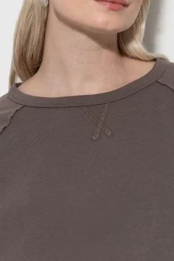 Sale LUISA CERANO Baumwoll-Shirt taupe