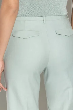 LUISA CERANO Baumwollstretch-Bootleg-Pants mint