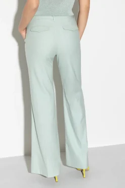 LUISA CERANO Baumwollstretch-Bootleg-Pants mint