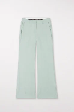 LUISA CERANO Baumwollstretch-Bootleg-Pants mint