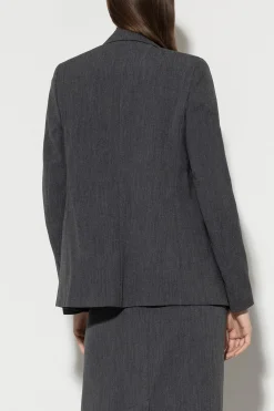 LUISA CERANO Blazer Aus Kaschmir-Mix dark grey melange