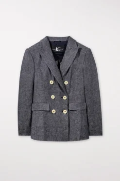 New LUISA CERANO Blazer Aus Leinen-Mix multi