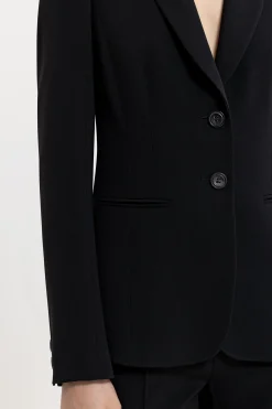 New LUISA CERANO Blazer Aus Techno Sablé black