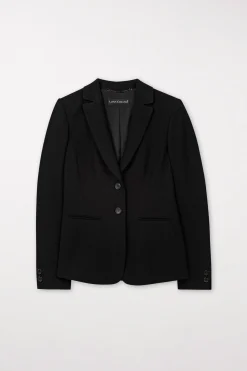 New LUISA CERANO Blazer Aus Techno Sablé black