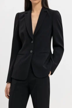 New LUISA CERANO Blazer Aus Techno Sablé black