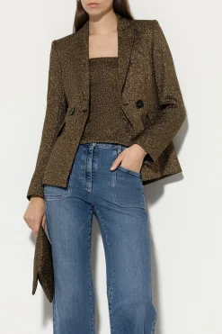 LUISA CERANO Blazer Mit Metallic-Effekt gold metallic