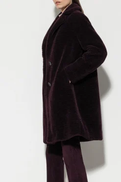 Sale LUISA CERANO Blazermantel In Felloptik burgundy