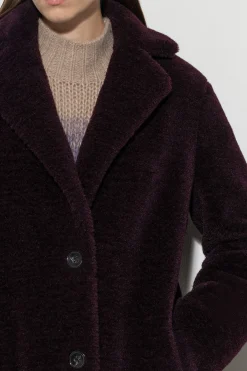 Sale LUISA CERANO Blazermantel In Felloptik burgundy