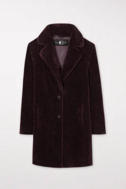 Sale LUISA CERANO Blazermantel In Felloptik burgundy