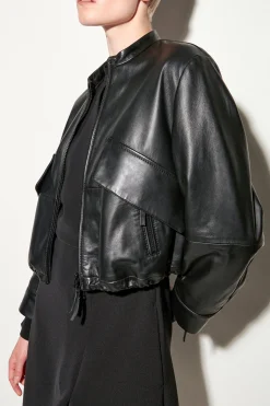 Best LUISA CERANO Blouson Aus Lammnappa-Leder deep black