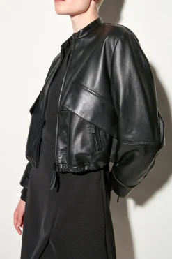 Best LUISA CERANO Blouson Aus Lammnappa-Leder deep black