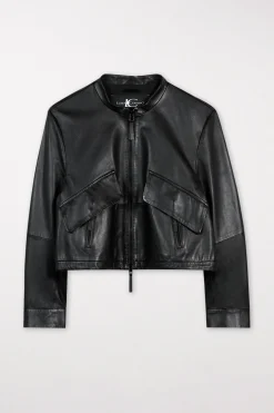Best LUISA CERANO Blouson Aus Lammnappa-Leder deep black