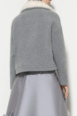 Hot LUISA CERANO Blouson Aus Woll-Mix heather grey