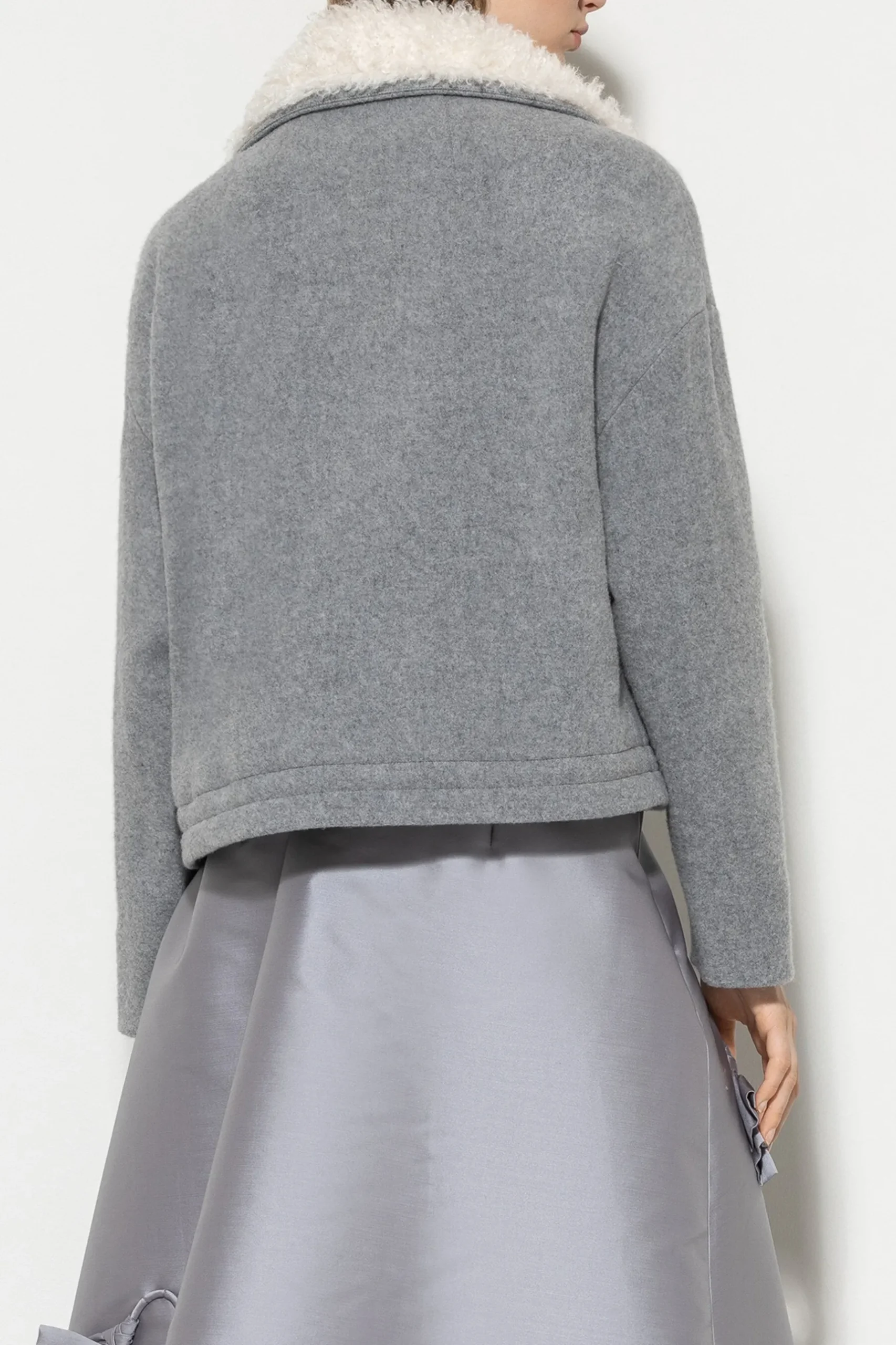 Hot LUISA CERANO Blouson Aus Woll-Mix heather grey
