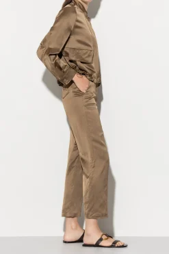 Online LUISA CERANO Blouson In Satin-Optik tobacco