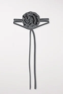 Outlet LUISA CERANO Blumen-Halsband silver grey