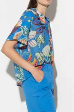 Outlet LUISA CERANO Bluse Mit Caribbean-Print