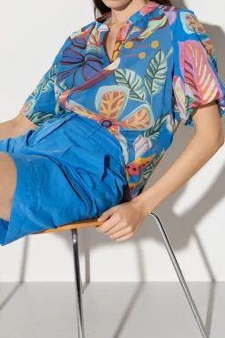 Outlet LUISA CERANO Bluse Mit Caribbean-Print
