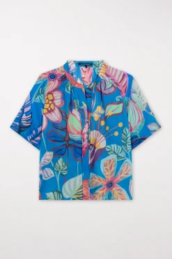 Outlet LUISA CERANO Bluse Mit Caribbean-Print