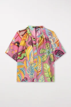 Outlet LUISA CERANO Bluse Mit Caribbean-Print