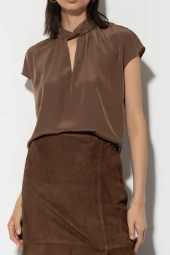 New LUISA CERANO Bluse Mit Knotendetail