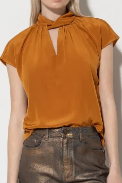 New LUISA CERANO Bluse Mit Knotendetail