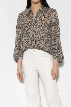 Best LUISA CERANO Bluse Mit Marble-Print multi