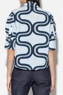 Hot LUISA CERANO Bluse Mit Wave-Print multi