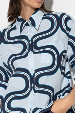 Hot LUISA CERANO Bluse Mit Wave-Print multi