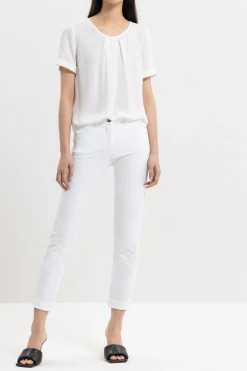 Outlet LUISA CERANO Blusenshirt Aus Crêpe De Chine off-white