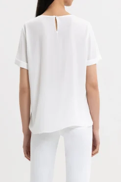 Outlet LUISA CERANO Blusenshirt Aus Crêpe De Chine off-white