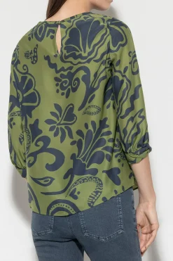 New LUISA CERANO Blusentop Mit Flower-Print multi