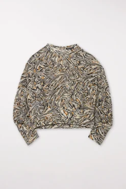 LUISA CERANO Blusentop Mit Marble-Print multi