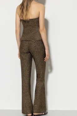 Best LUISA CERANO Bootcut Mit Metallic-Effekt gold metallic