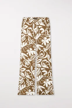 Discount LUISA CERANO Bootcut-Pants Mit Leaf-Print multi