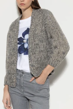 Online LUISA CERANO Bouclé-Cardigan heather grey
