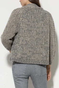 Online LUISA CERANO Bouclé-Cardigan heather grey