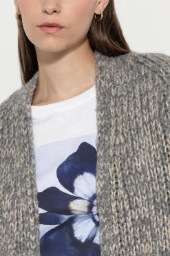 Online LUISA CERANO Bouclé-Cardigan heather grey