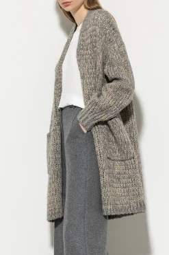 Hot LUISA CERANO Bouclé-Longcardigan heather grey