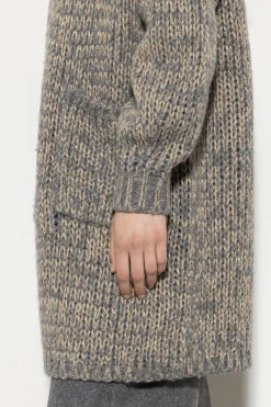Hot LUISA CERANO Bouclé-Longcardigan heather grey