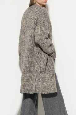 Hot LUISA CERANO Bouclé-Longcardigan heather grey