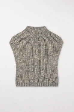 LUISA CERANO Bouclé-Pullunder heather grey