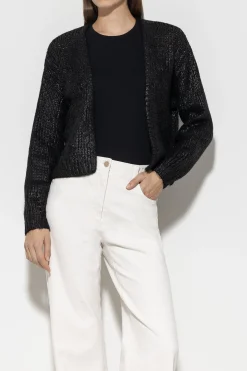 New LUISA CERANO Cardigan Aus Alpaka-Mix black