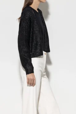 New LUISA CERANO Cardigan Aus Alpaka-Mix black