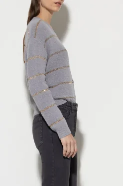 Clearance LUISA CERANO Cardigan Aus Alpaka-Mix silver grey