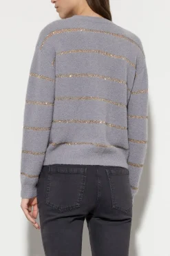 Clearance LUISA CERANO Cardigan Aus Alpaka-Mix silver grey